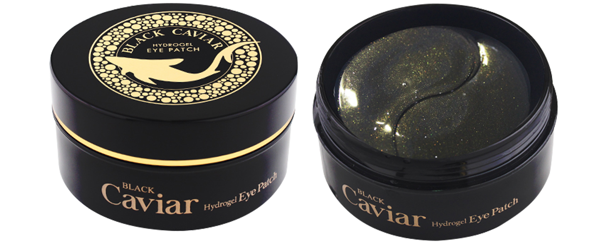Тайские гидрогелевые патчи для ухода за кожей вокруг глаз от морщин с чёрной икрой ESFOLIO Black Caviar Hydrogel eye patch 60 шт.