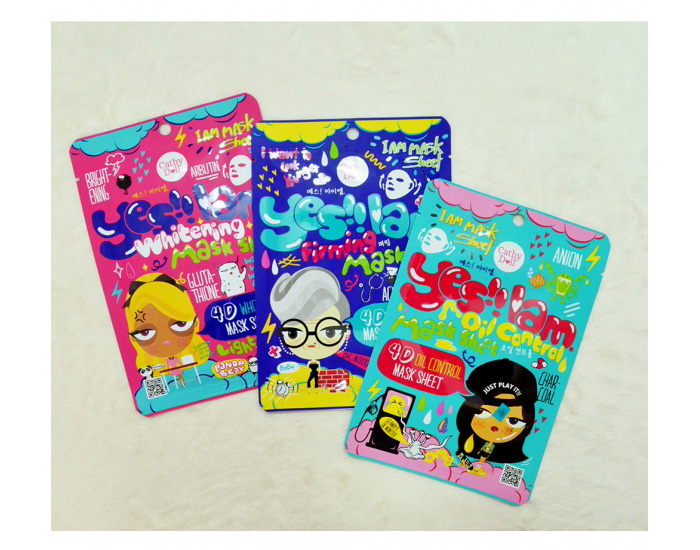 Натуральная Тайская тканевая маска для жирной и проблемной кожи Cathy Doll 4D oil control mask sheet купить в Москве и Московской области. тай