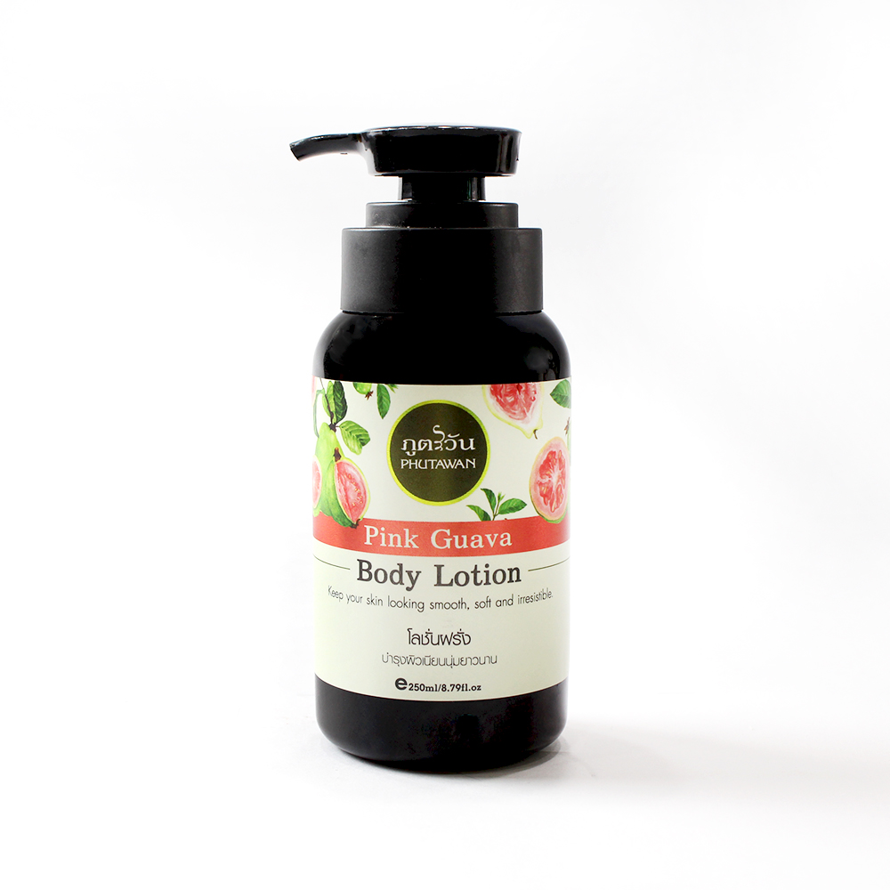 Натуральный лосьон из Тайланда для гладкой и мягкой кожи Розовая гуава Phutawan Pink Guava Body lotion 250 мл. Тайланд