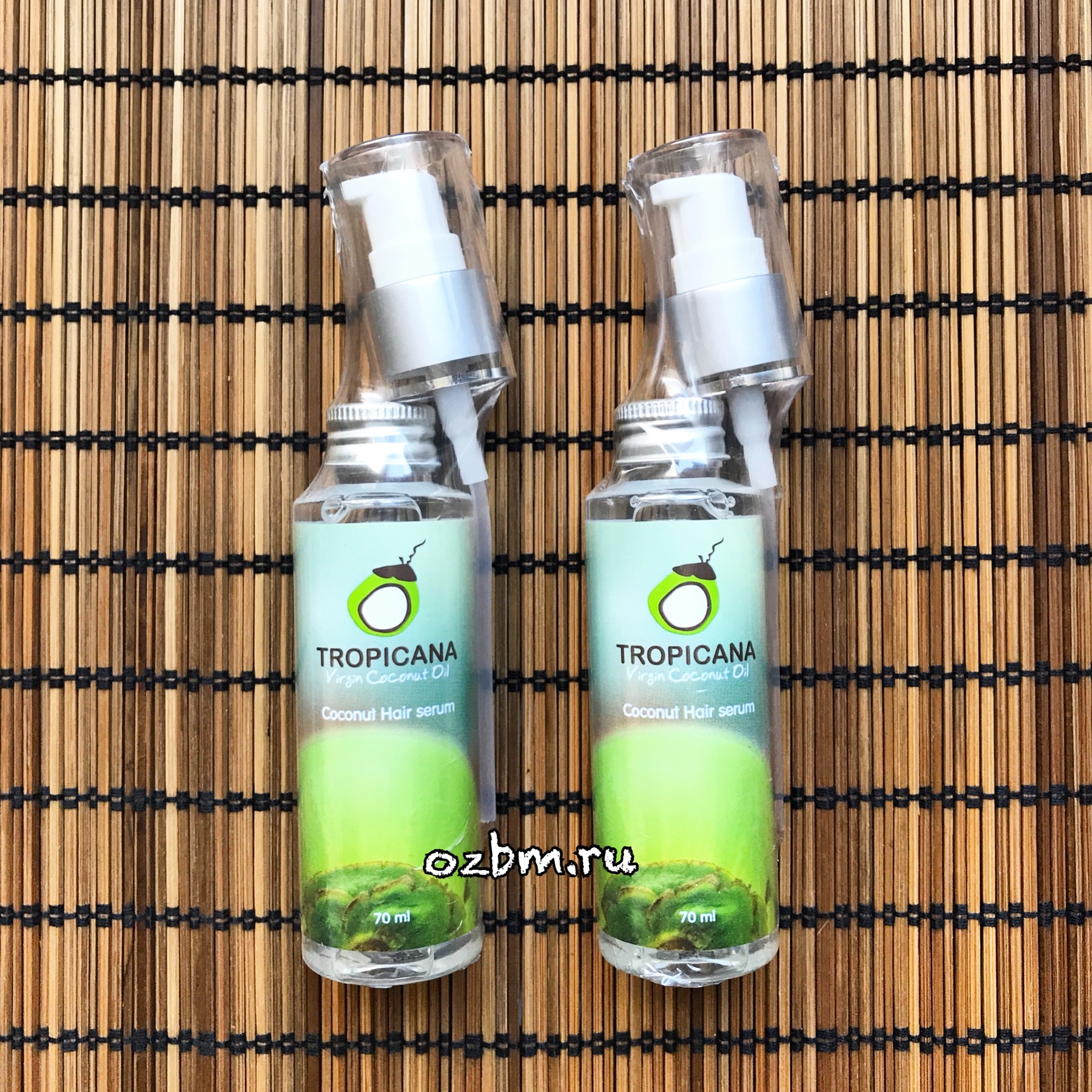 Тайская спрей - сыворотка для волос на основе кокосового масла TROPICANA virgin coconut oil 70 мл. таиланд