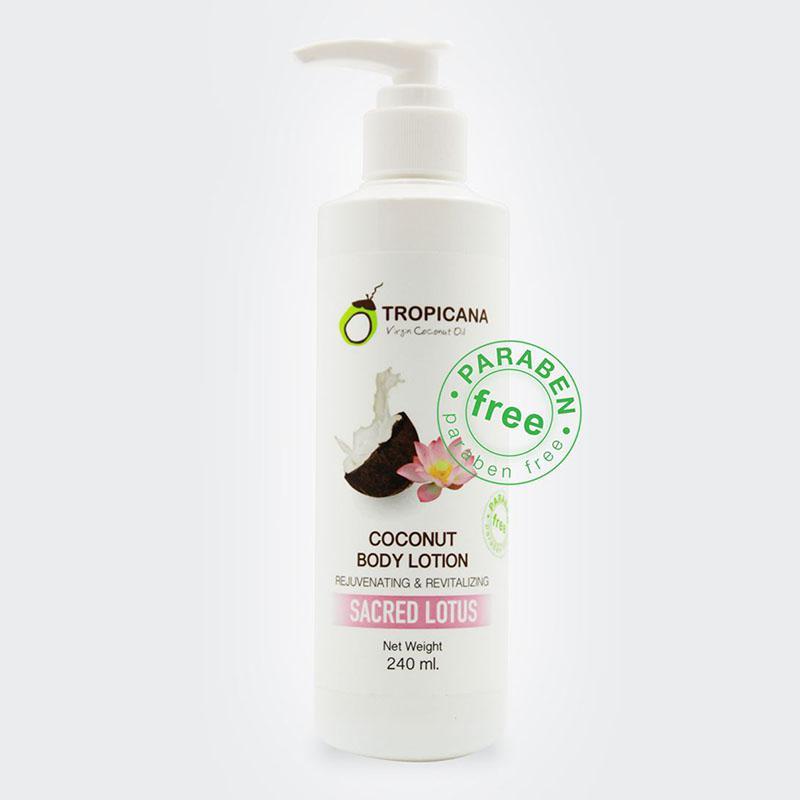 Натуральный Тайский кокосовый лосьон для тела без парабенов Священный лотос Sacred Lotus Tropicana coconut body lotion купить в Москве и Московской области.