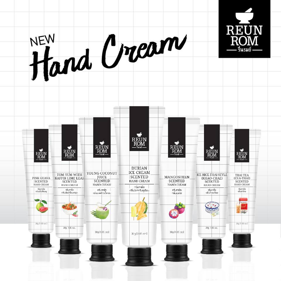 Увлажняющий Тайский крем для рук «Молодой кокос» Reunrom Young Coconut Juice Scented Hand Cream 30 гр.