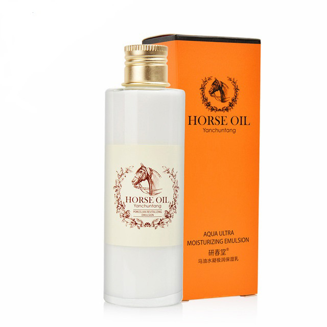 Тайская увлажняющая эмульсия для лица с лошадиным жиром Yanchuntang Horse Oil 120 мл. Yanchuntang Horse oil aqua ultra moisturizing emulsion 120 ml. Thailand